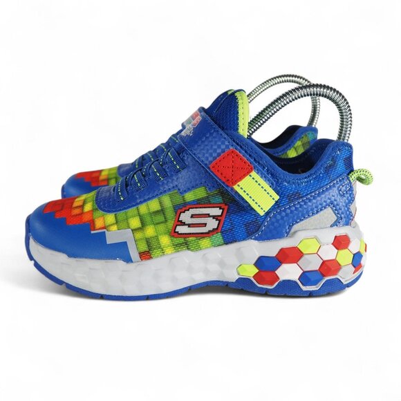 Skechers Mega Craft 2.0 Colorful Sneakers Youth 1 Blue Multicolor 402204L - Picture 2 of 11